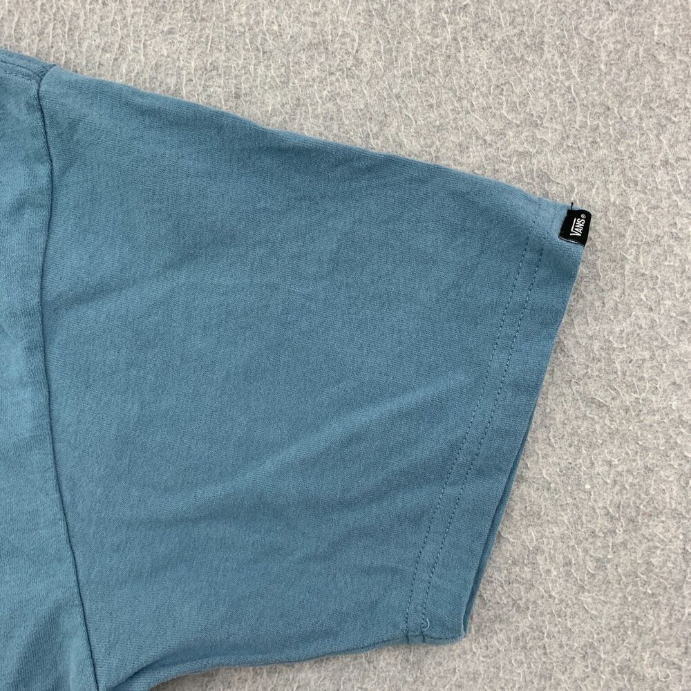 VANS Crewneck T Shirt Mens Medium Classic Fit Blue 100% Cotton Short Sleeve - Picture 4 of 12